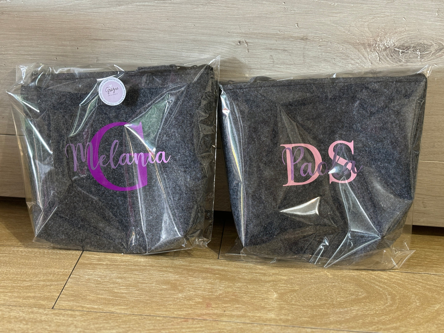 Beauty case in feltro personalizzabile