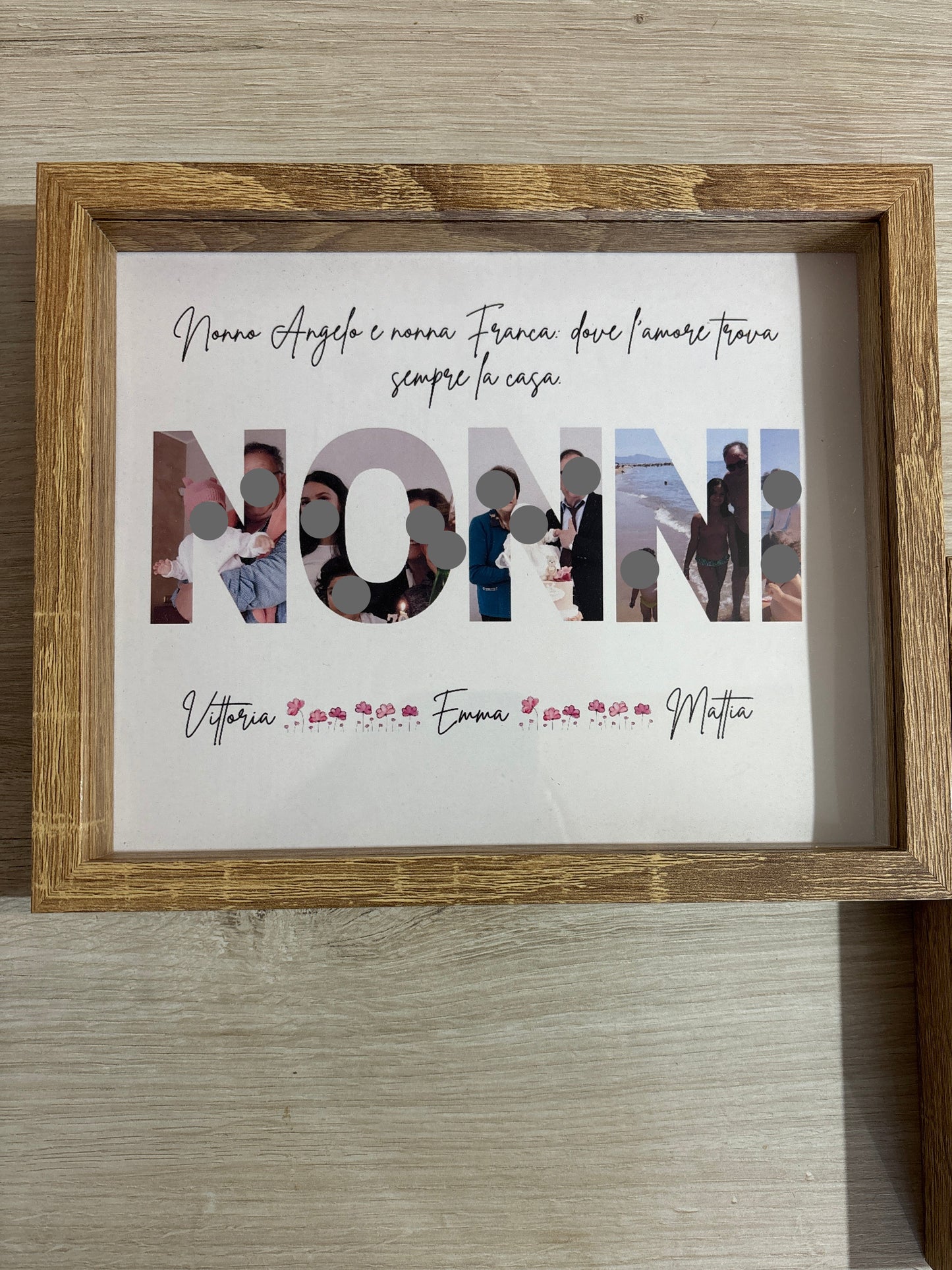 Cornice con Nome o Parola + Foto – Idea Regalo Personalizzata