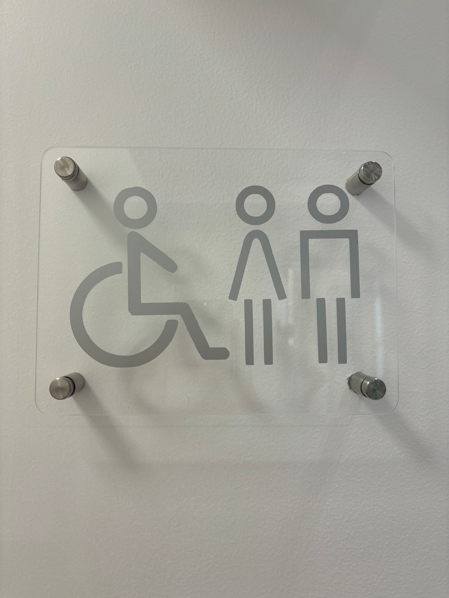 Letreros de pared de plexiglás con agujeros para morder