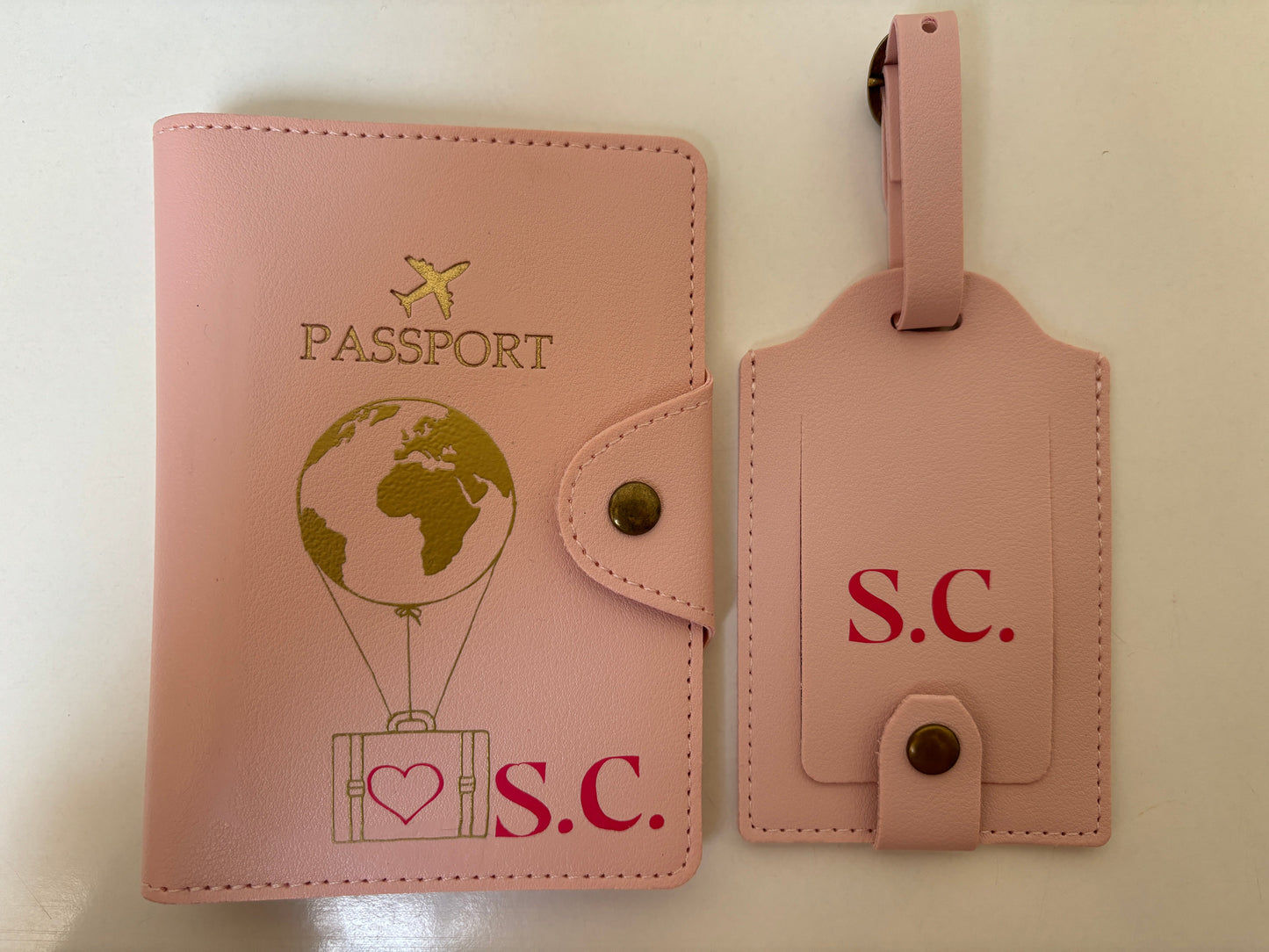 Kit Personalizzato Porta Passaporto + Etichetta per Valigia
