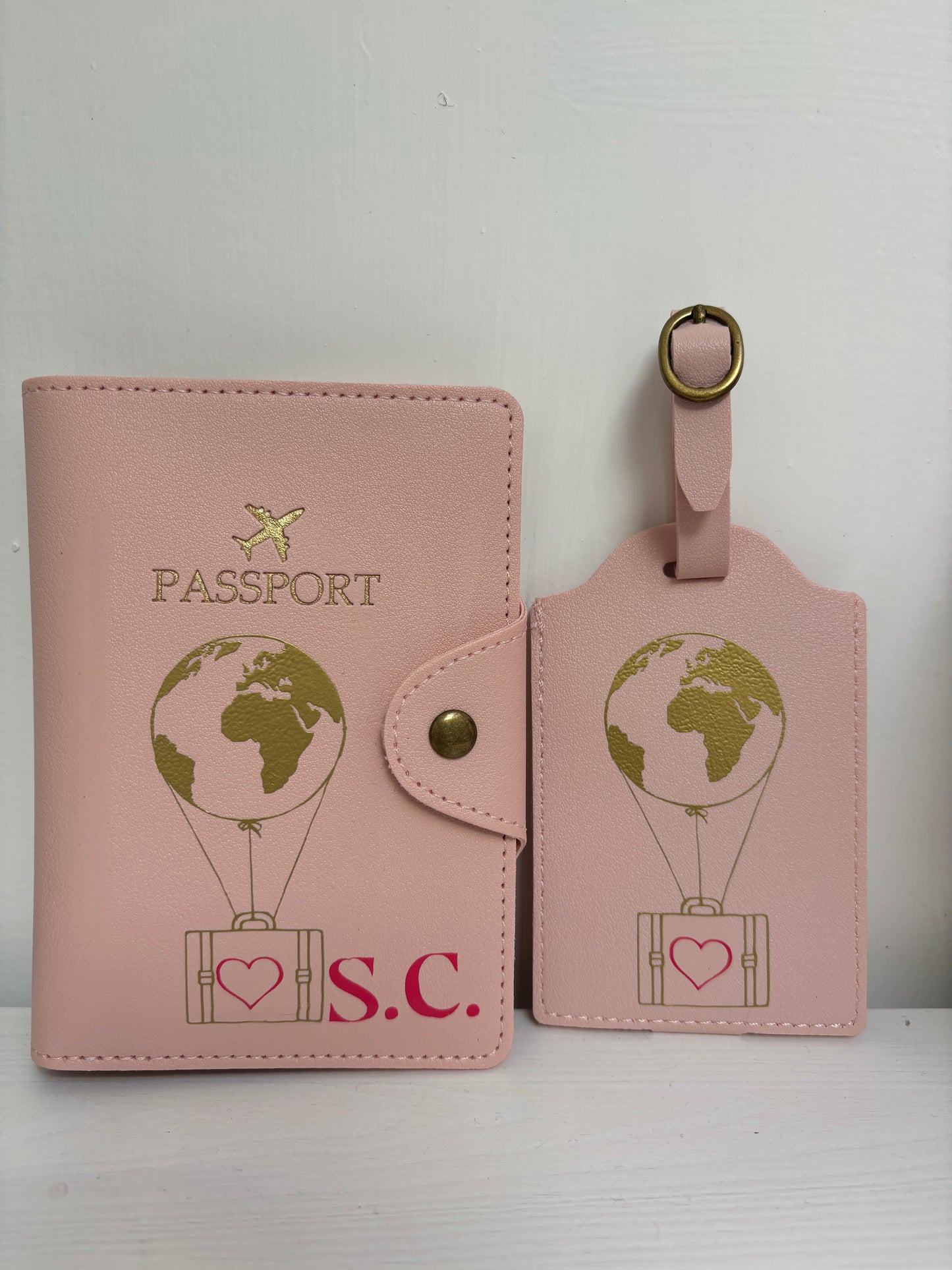 Kit Personalizzato Porta Passaporto + Etichetta per Valigia