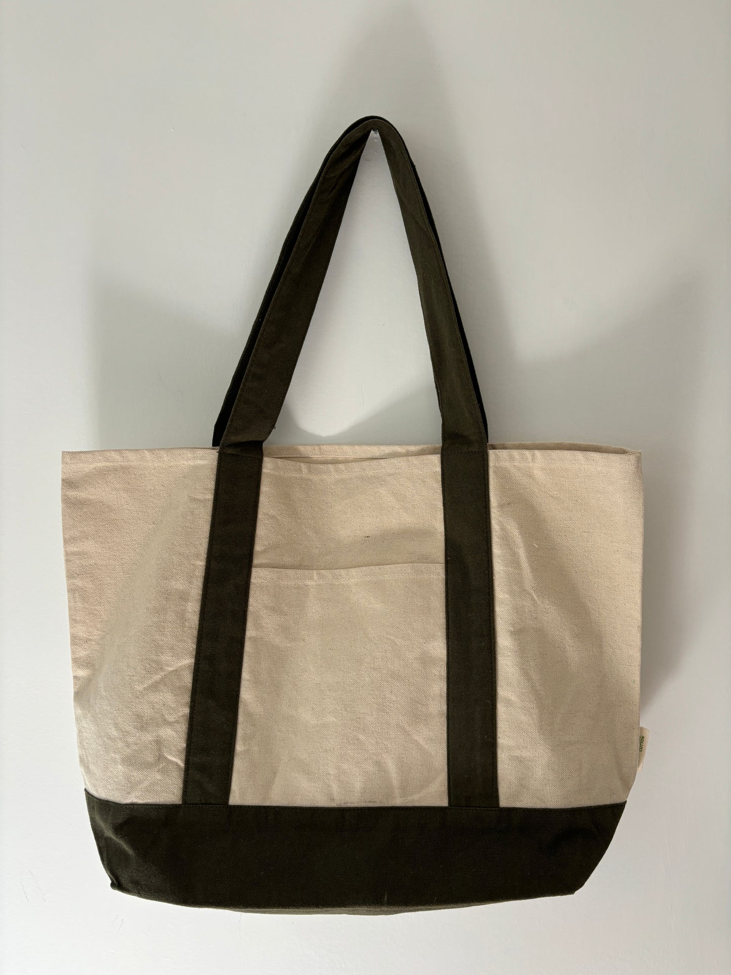 Recycled Cotton Bag with Colored Handles