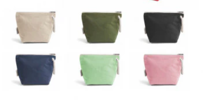 Kit de bolsa y estuche de algodón reciclado