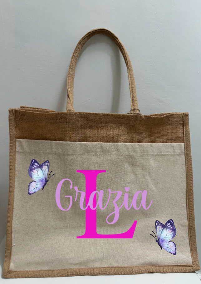 Borsa di Juta e Cotone Personalizzata