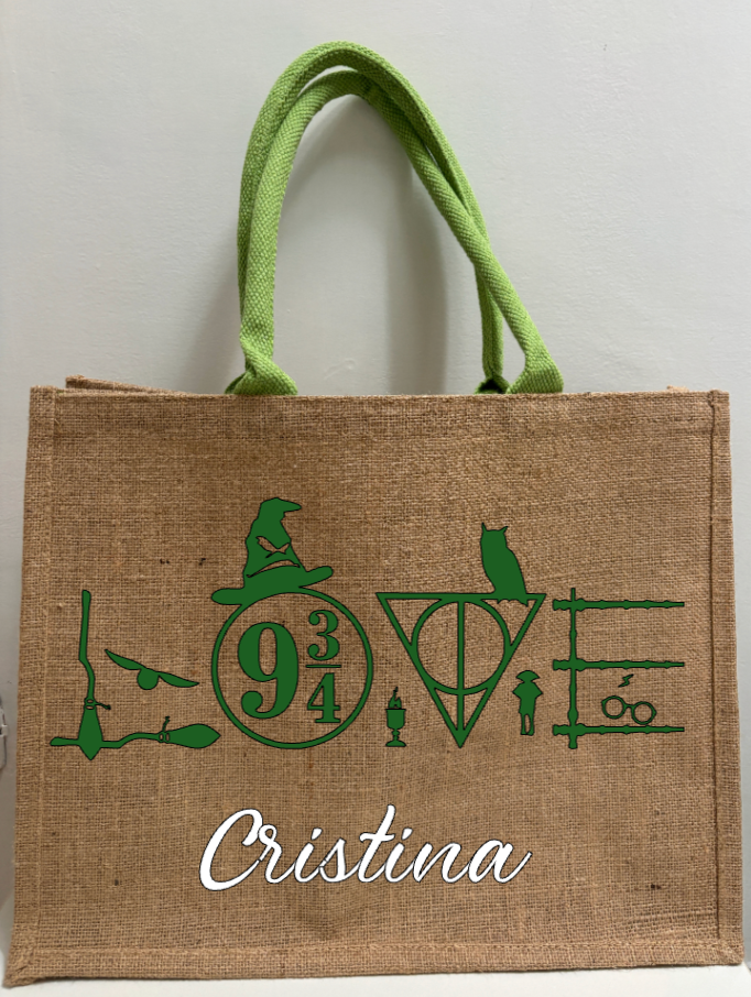 Borsa di juta personalizzata