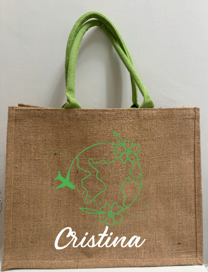 Borsa di juta personalizzata