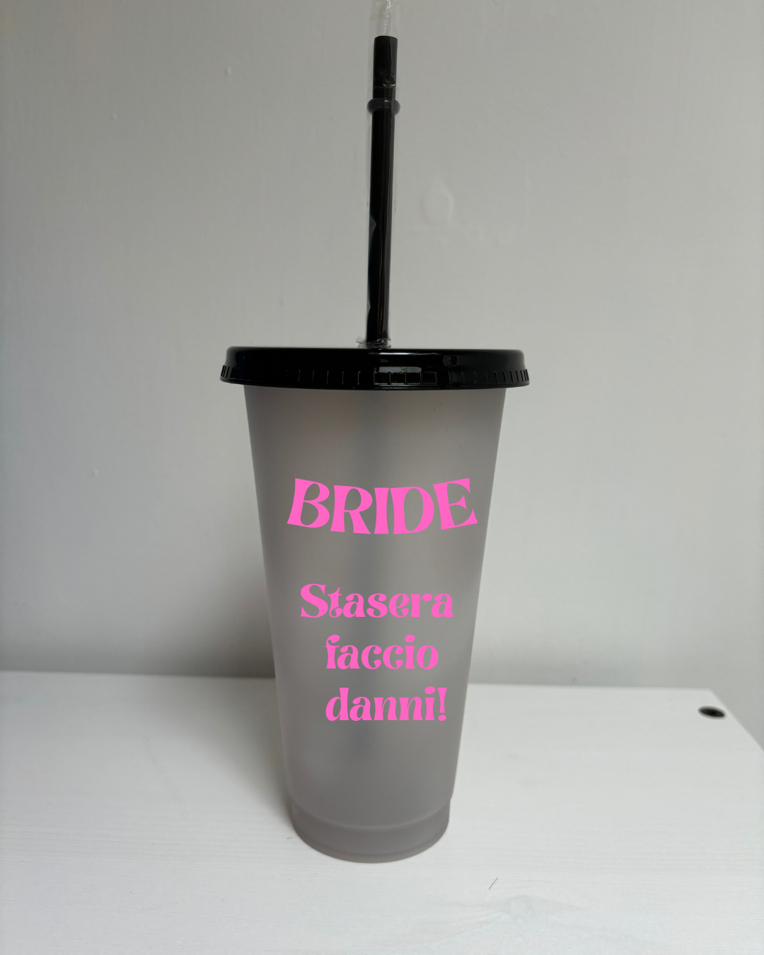 🥂 Bicchiere di Plastica Riutilizzabile per l’Addio al Nubilato 🎉