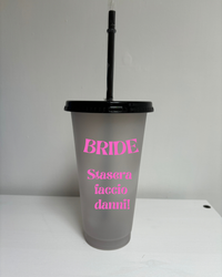 🥂 Bicchiere di Plastica Riutilizzabile per l’Addio al Nubilato 🎉