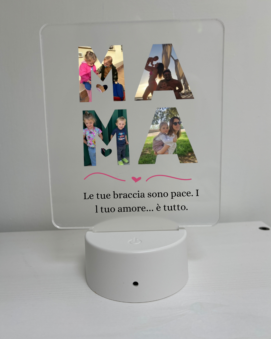 🌸 Lampada Personalizzata – Festa della Mamma 🌸