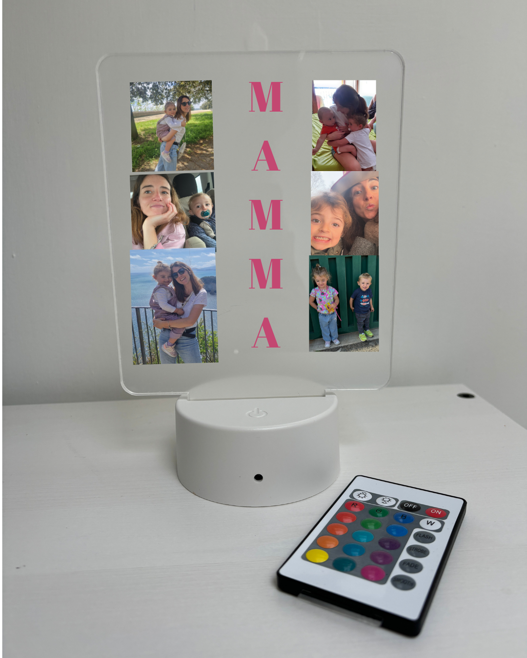 🌸 Lampada Personalizzata – Festa della Mamma 🌸