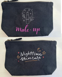 Cotton Zippered Beauty and Pencil Case – Elegance and Everyday Functionality