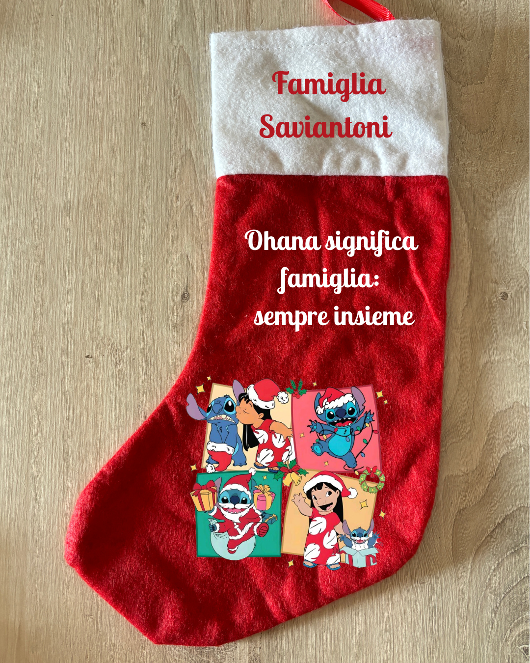 Calza di Natale personalizzata
