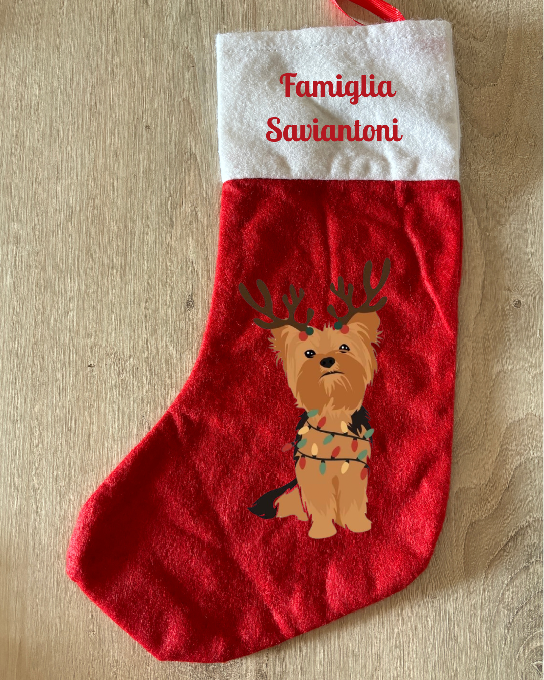 Calza di Natale personalizzata