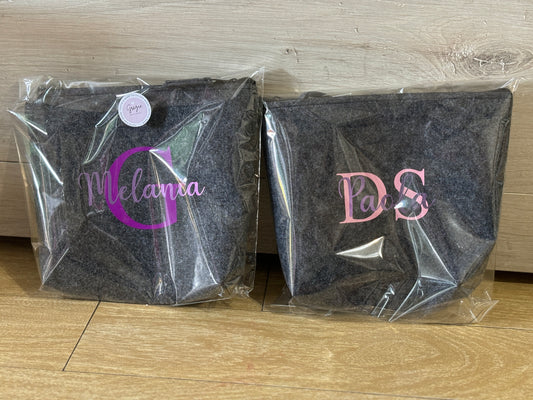 Beauty case in feltro personalizzabile
