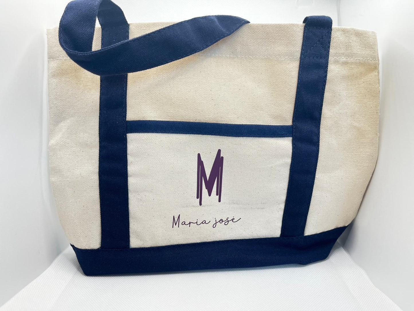 Borsa in Cotone Riciclato con Manici Colorati
