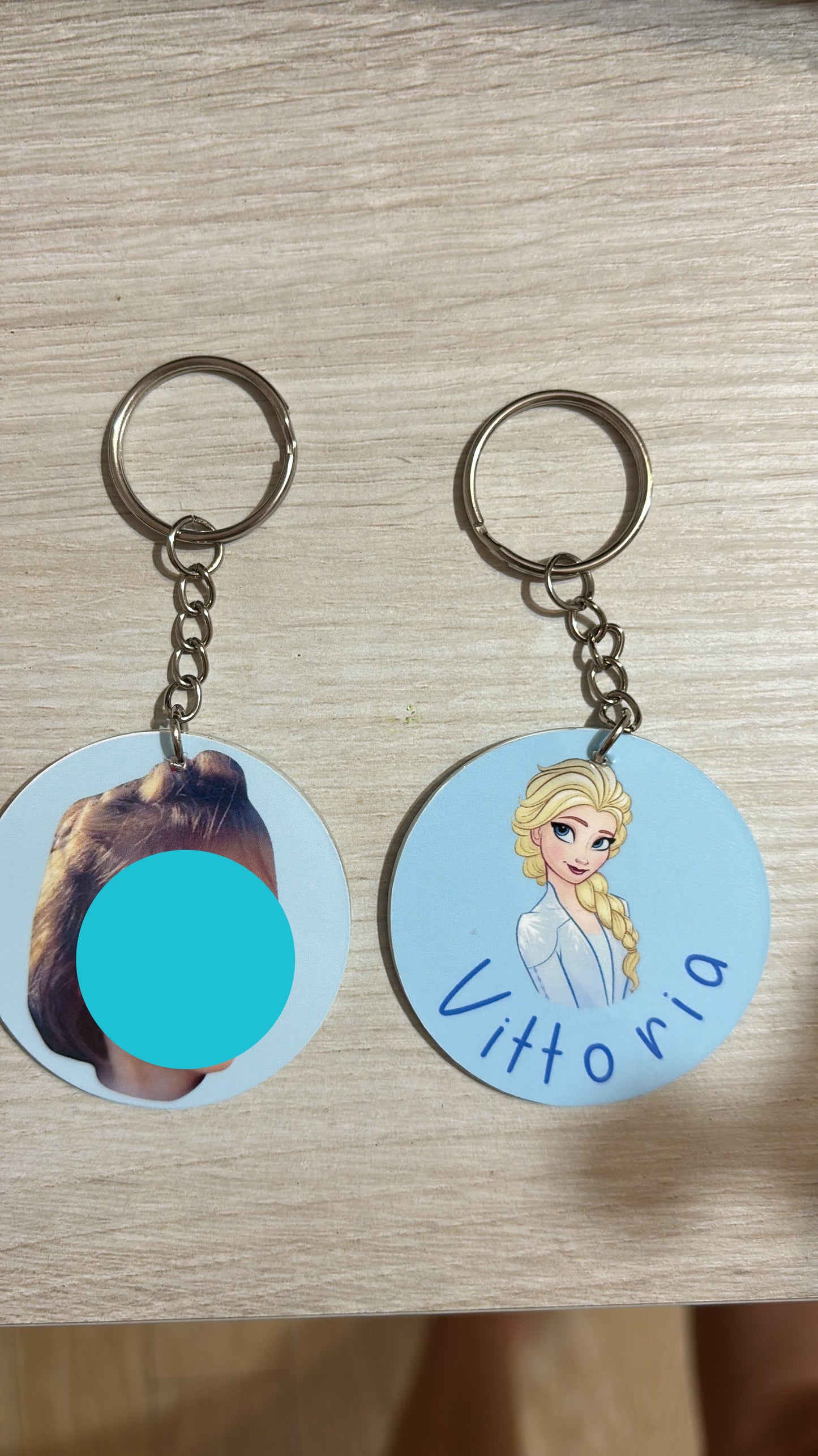 Personalized plexiglass keychain