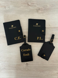 Kit Viaggio Personalizzato – Portapassaporto & Etichetta Valigia