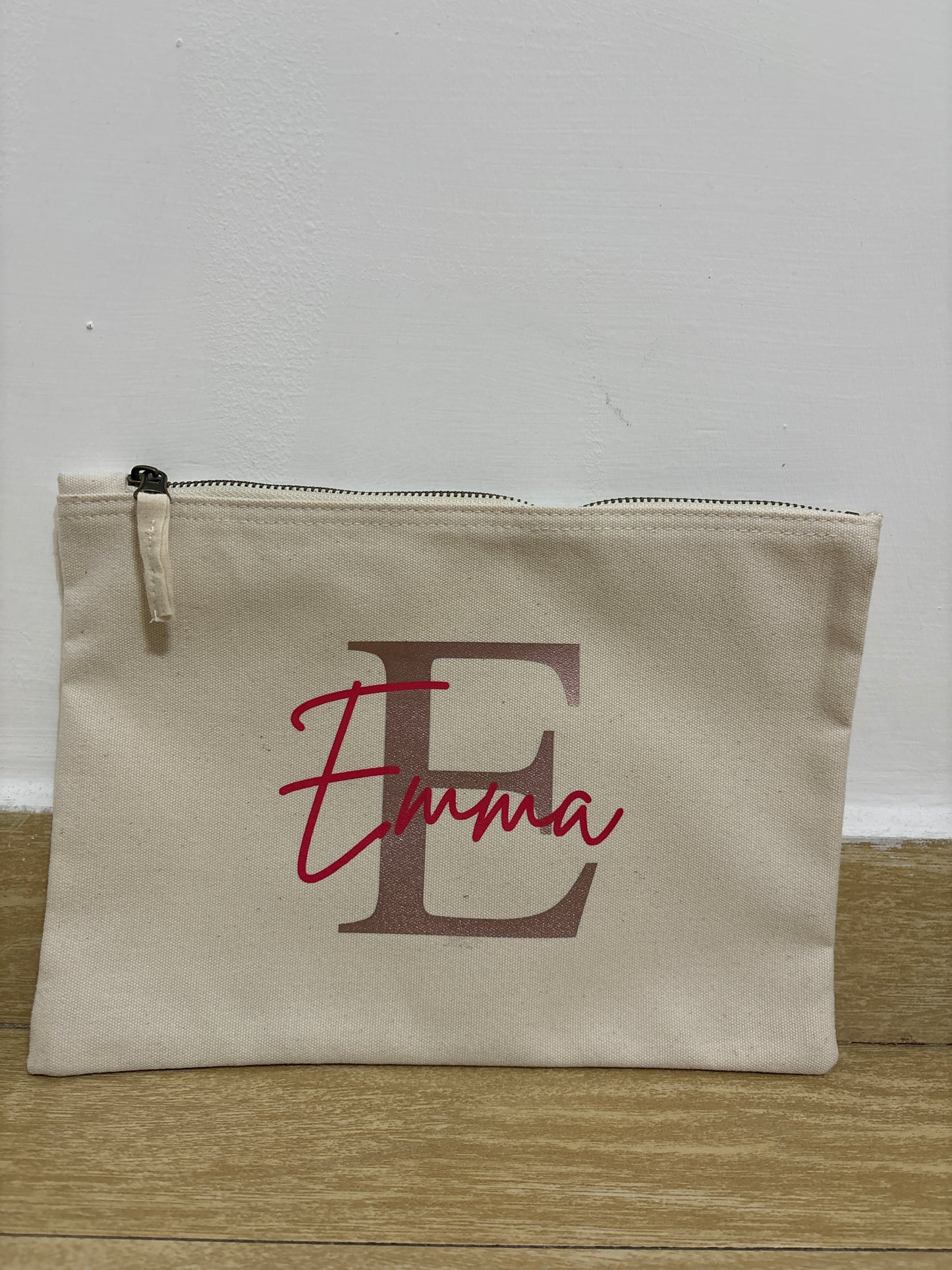 Cotton Zippered Beauty and Pencil Case – Elegance and Everyday Functionality