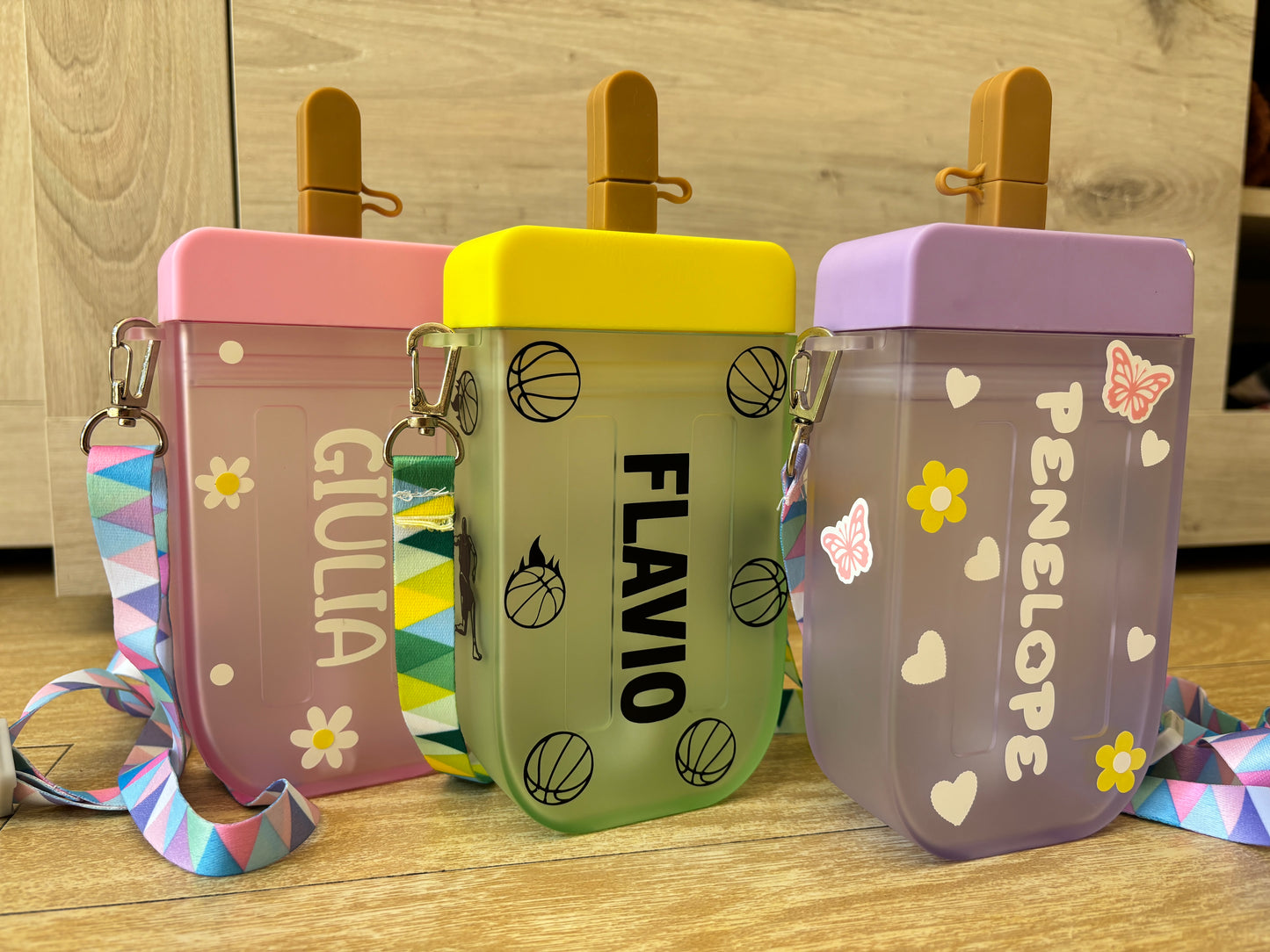 Personalized Ice Cream Shaped Water Bottle