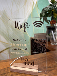Custom Plexiglass WiFi Sign (with Base)