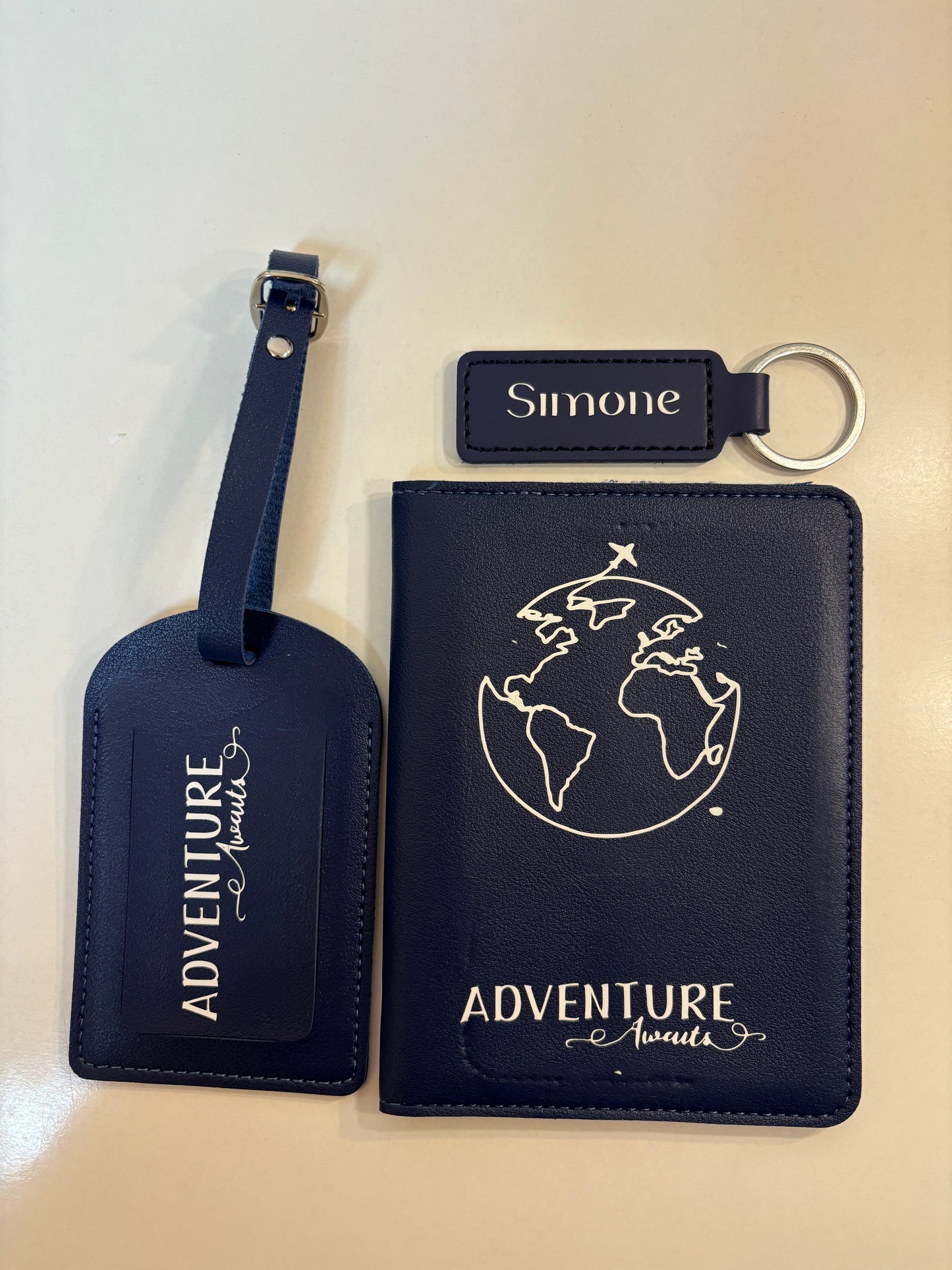Personalized Passport Holder + Luggage Tag Kit