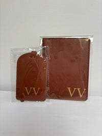 Personalized Passport Holder + Luggage Tag Kit