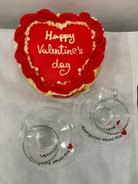 Coppia di Tazze con Piatto in Vetro Personalizzate