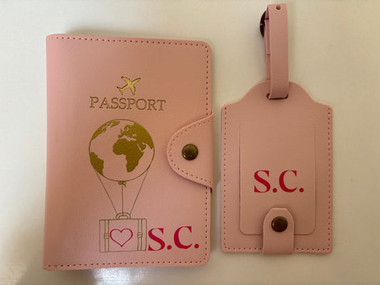 Kit Personalizzato Porta Passaporto + Etichetta per Valigia