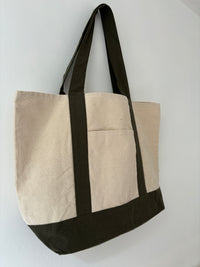 Recycled Cotton Bag with Colored Handles