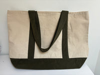 Recycled Cotton Bag with Colored Handles