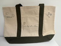 Recycled Cotton Bag with Colored Handles