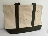 Recycled Cotton Bag with Colored Handles