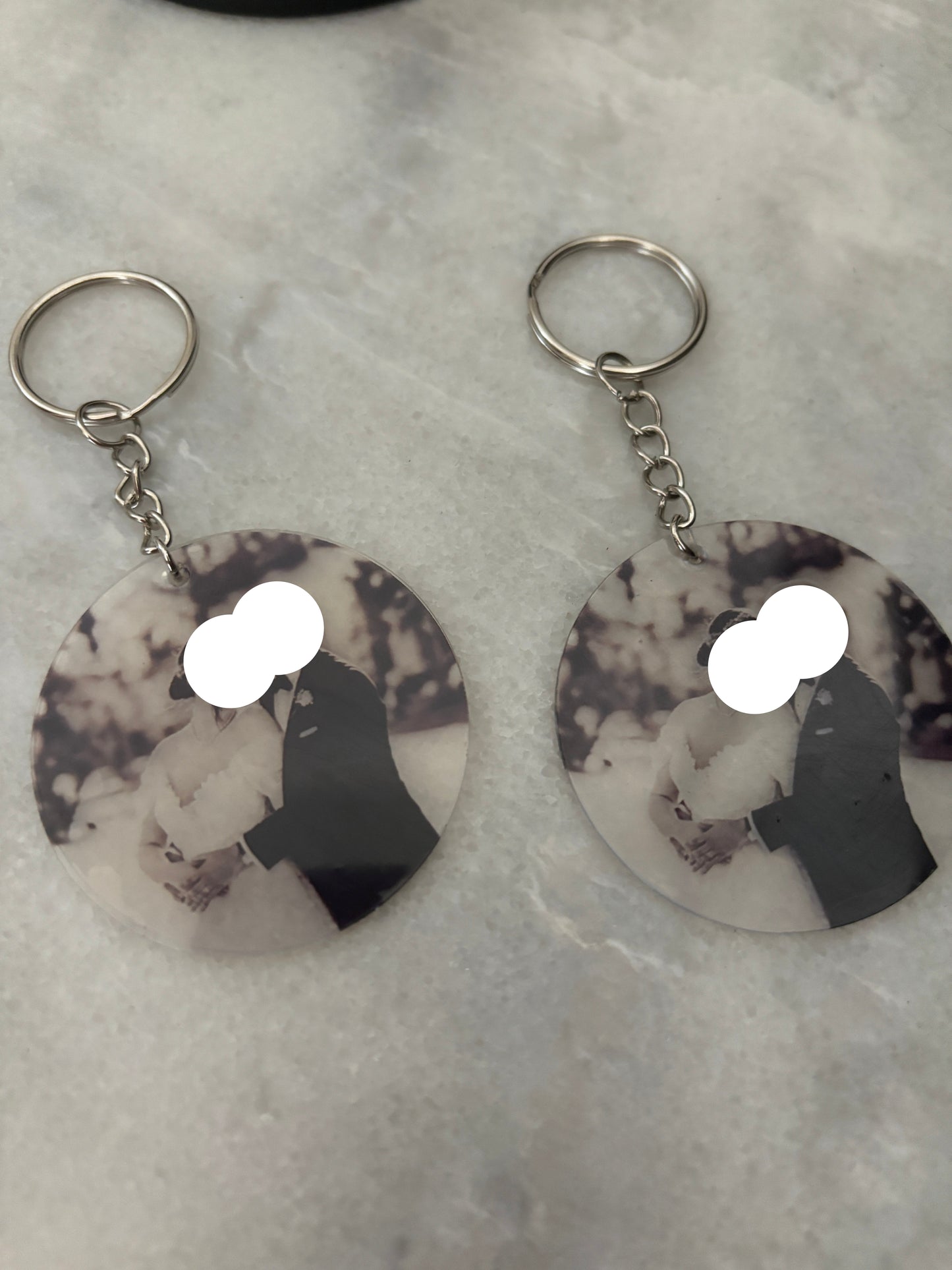 Personalized plexiglass keychain