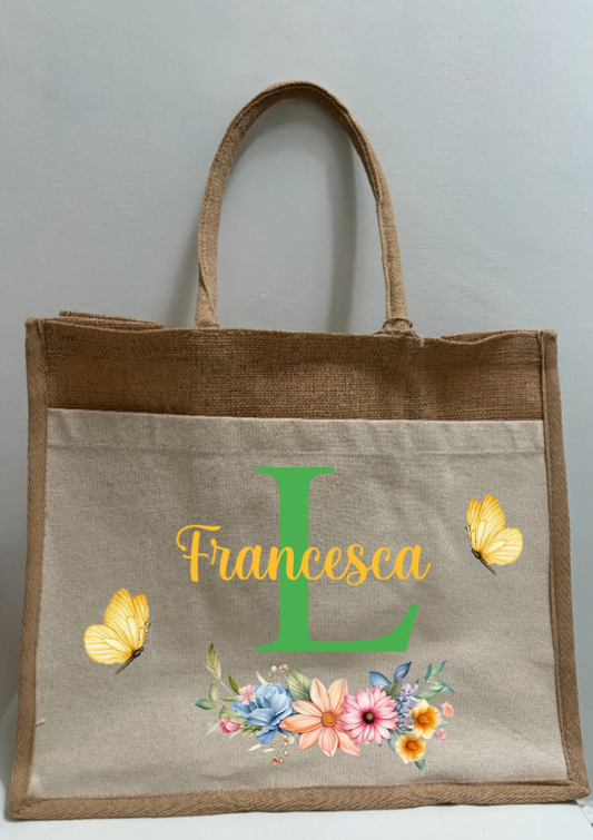 Borsa di Juta e Cotone Personalizzata
