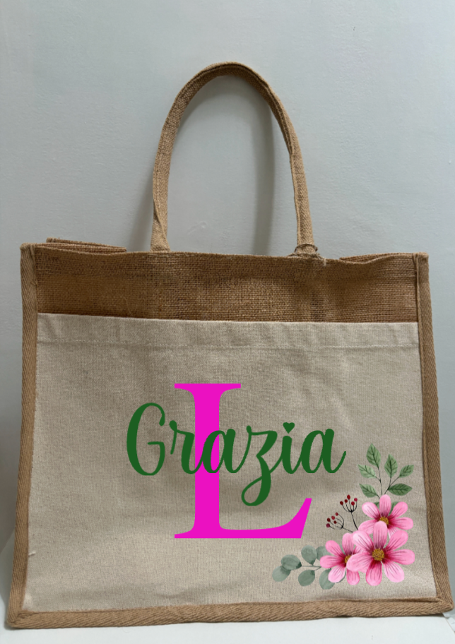Borsa di Juta e Cotone Personalizzata