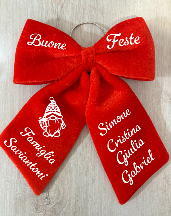 Fiocco di Natale Personalizzato per Porta