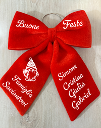 Fiocco di Natale Personalizzato per Porta