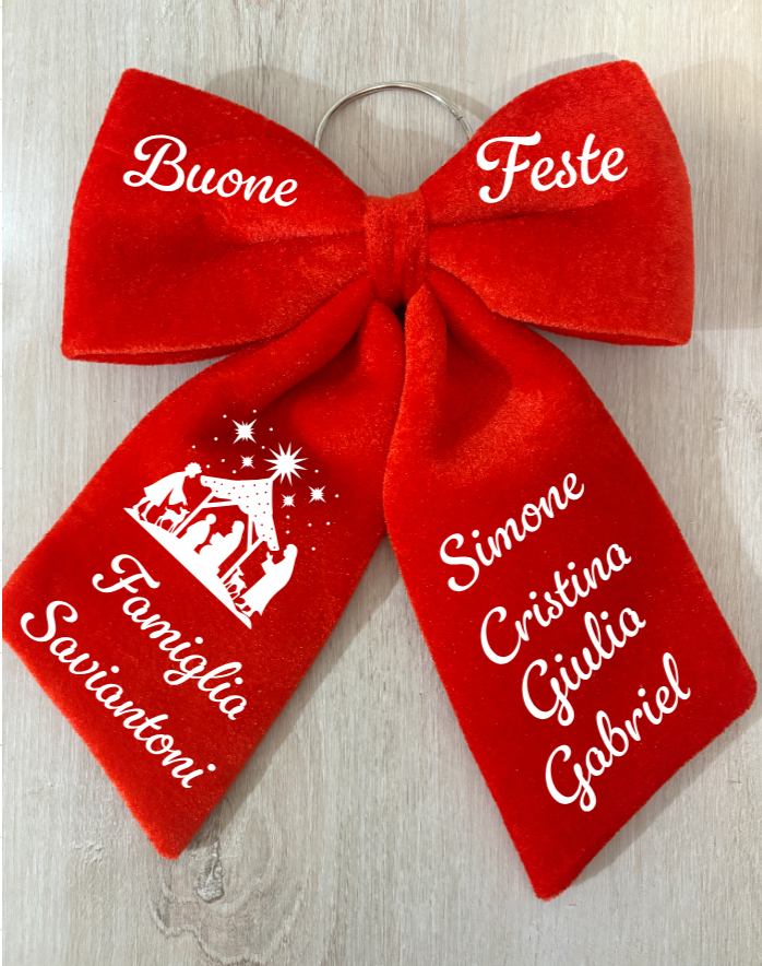 Fiocco di Natale Personalizzato per Porta