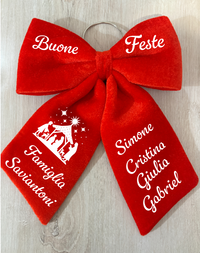 Fiocco di Natale Personalizzato per Porta