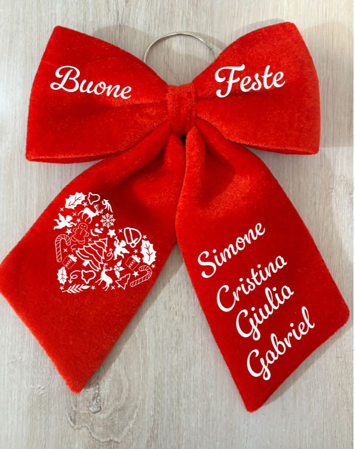 Fiocco di Natale Personalizzato per Porta