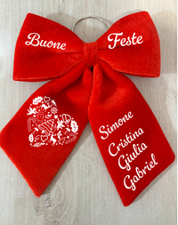 Fiocco di Natale Personalizzato per Porta