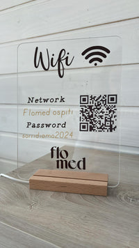 Custom Plexiglass WiFi Sign (with Base)