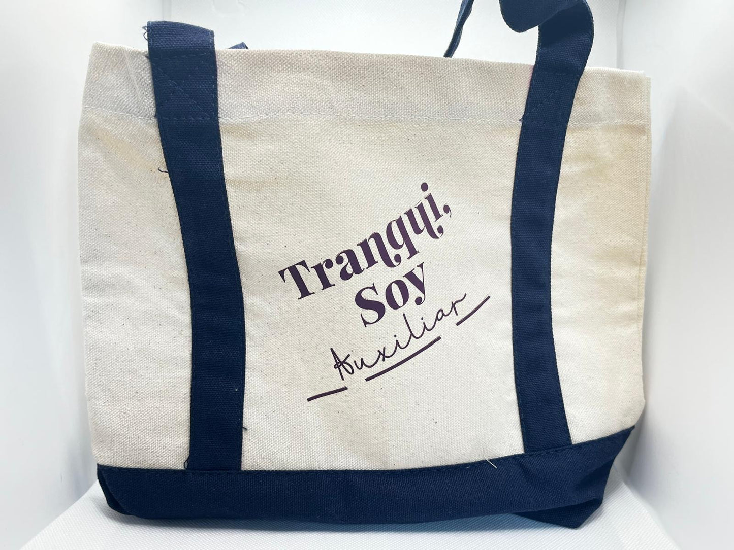 Recycled Cotton Bag with Colored Handles